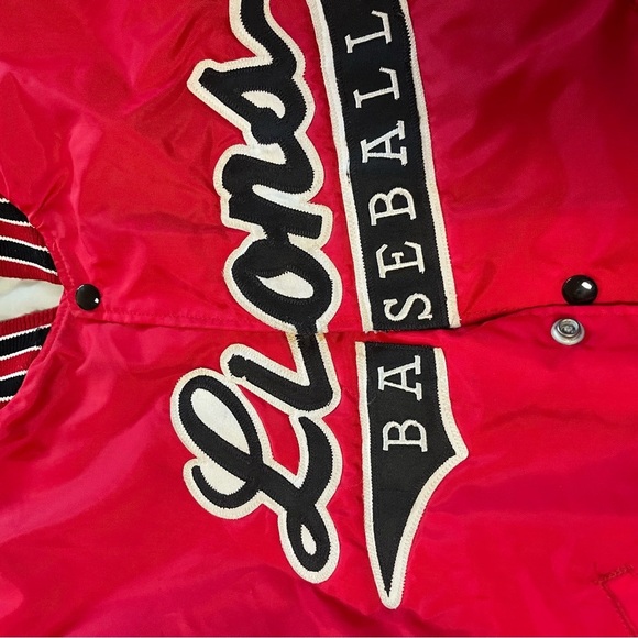 Vintage Delong Varsity Baseball Jacket Lackawanna Trail Lions Size Large - Picture 3 of 4